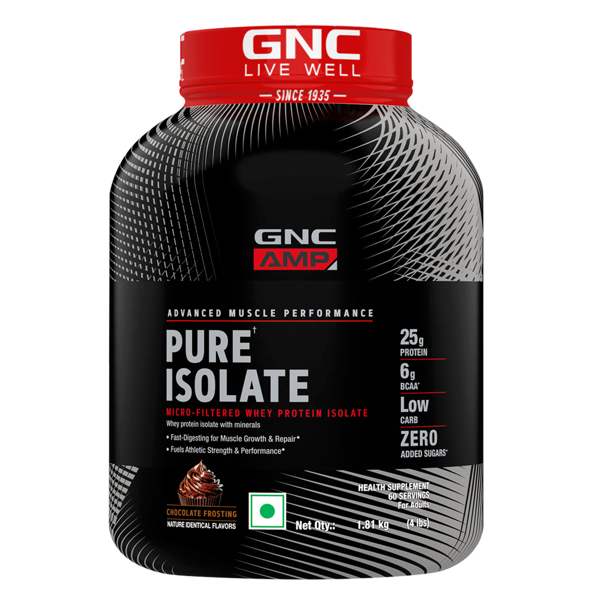 GNC AMP Pure Isolate (Low/Zero Carb)  Advanced Muscle Building To Amplify Muscle Performance